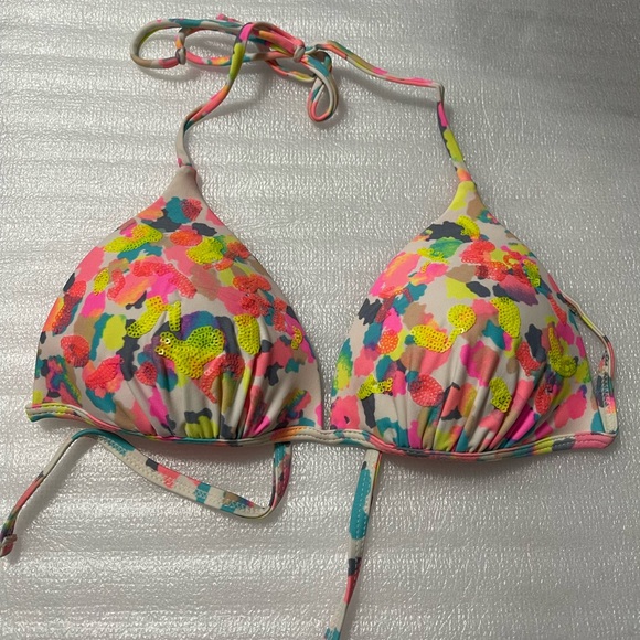 Xhilaration Swim Push Up Bikini Top Size Small Multicolor Cheetah Print - Picture 3 of 13